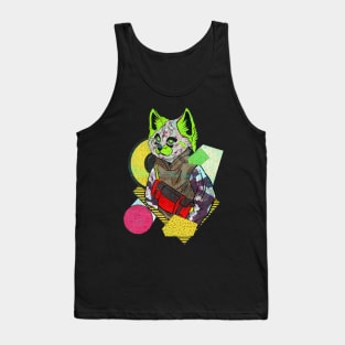 cool cat with shoulder bag Tank Top